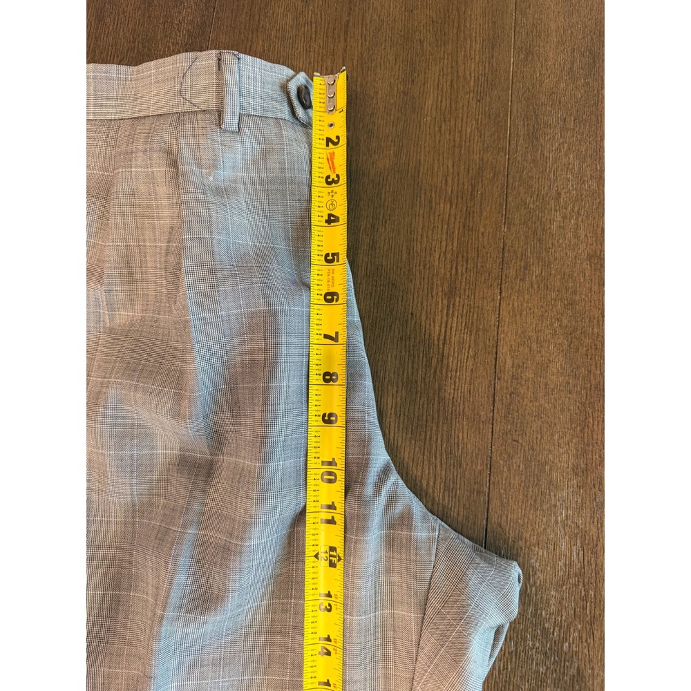 Lauren Ralph Lauren Mens 46R Grey Glen Plaid 100% Wool Suit Pleated Cuffed - Picture 9 of 15